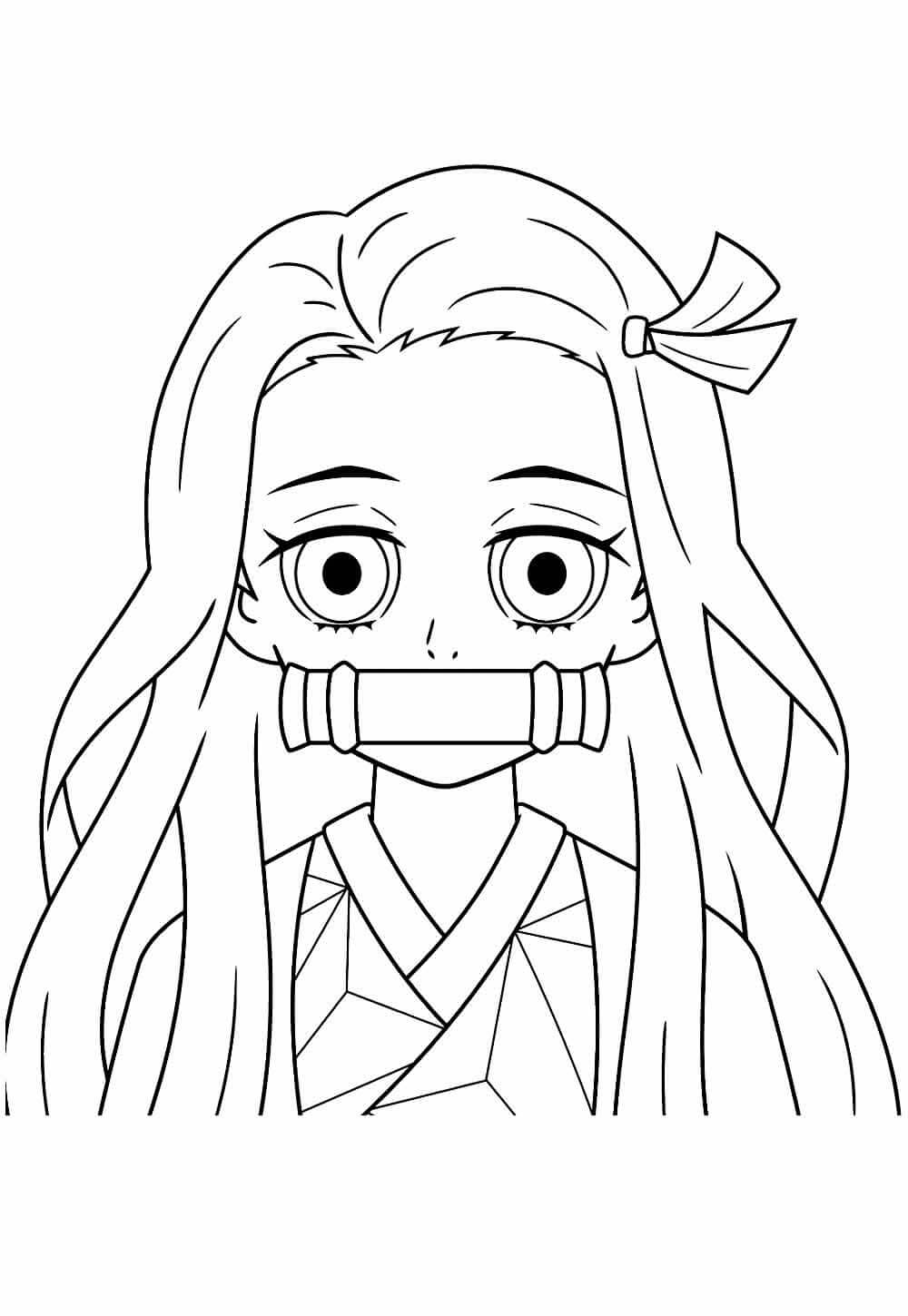 Desenho de Demon Slayer para imprimir