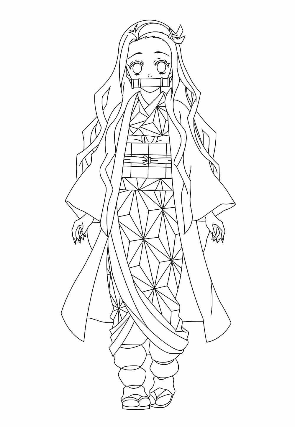 Desenho de Demon Slayer para imprimir