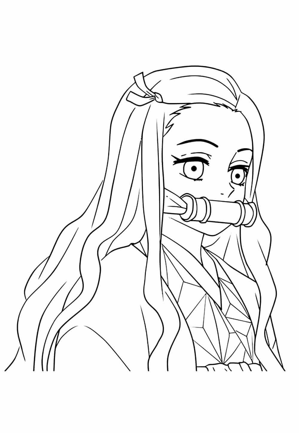 Desenho de Demon Slayer para imprimir