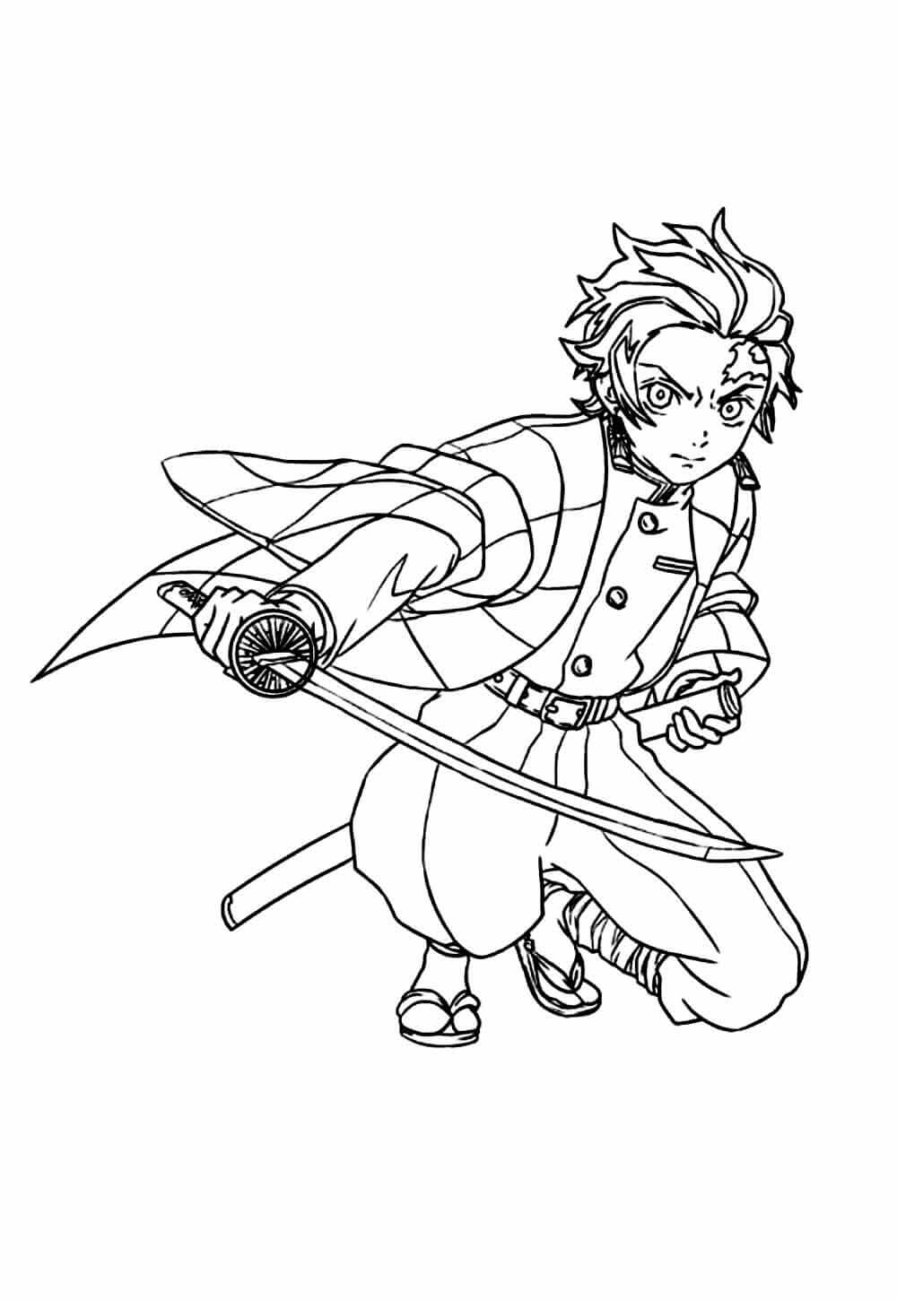 Desenho de Demon Slayer para imprimir