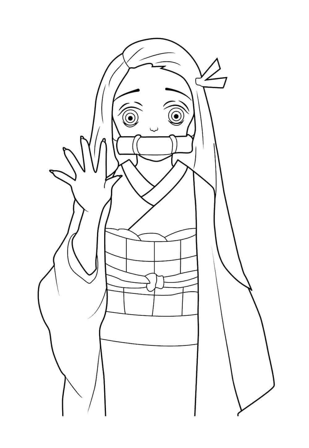 Desenho de Demon Slayer para imprimir