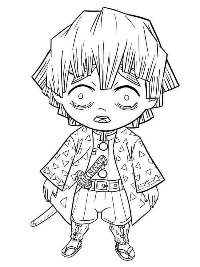Desenho de Demon Slayer para imprimir