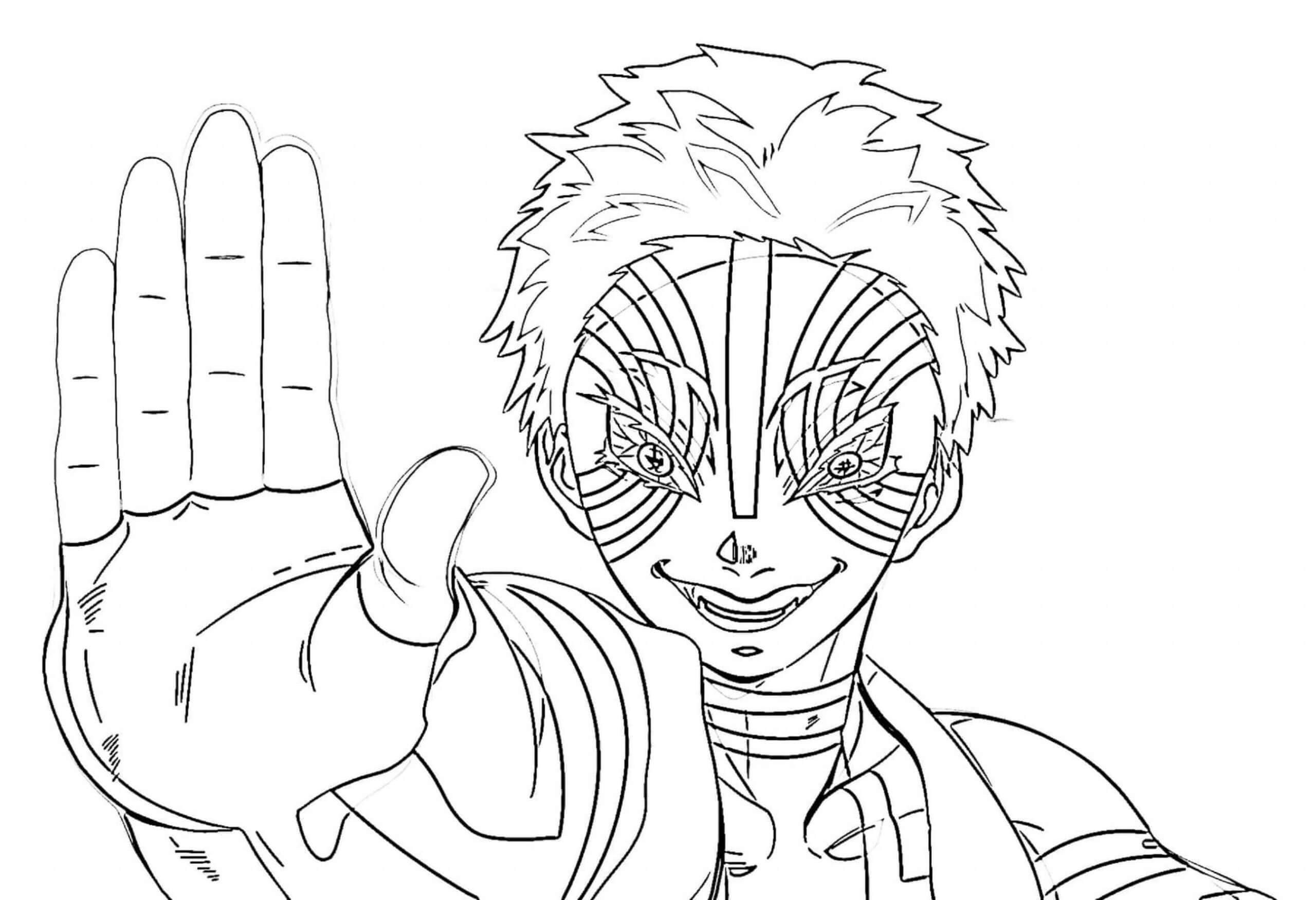 Desenho de Demon Slayer para imprimir