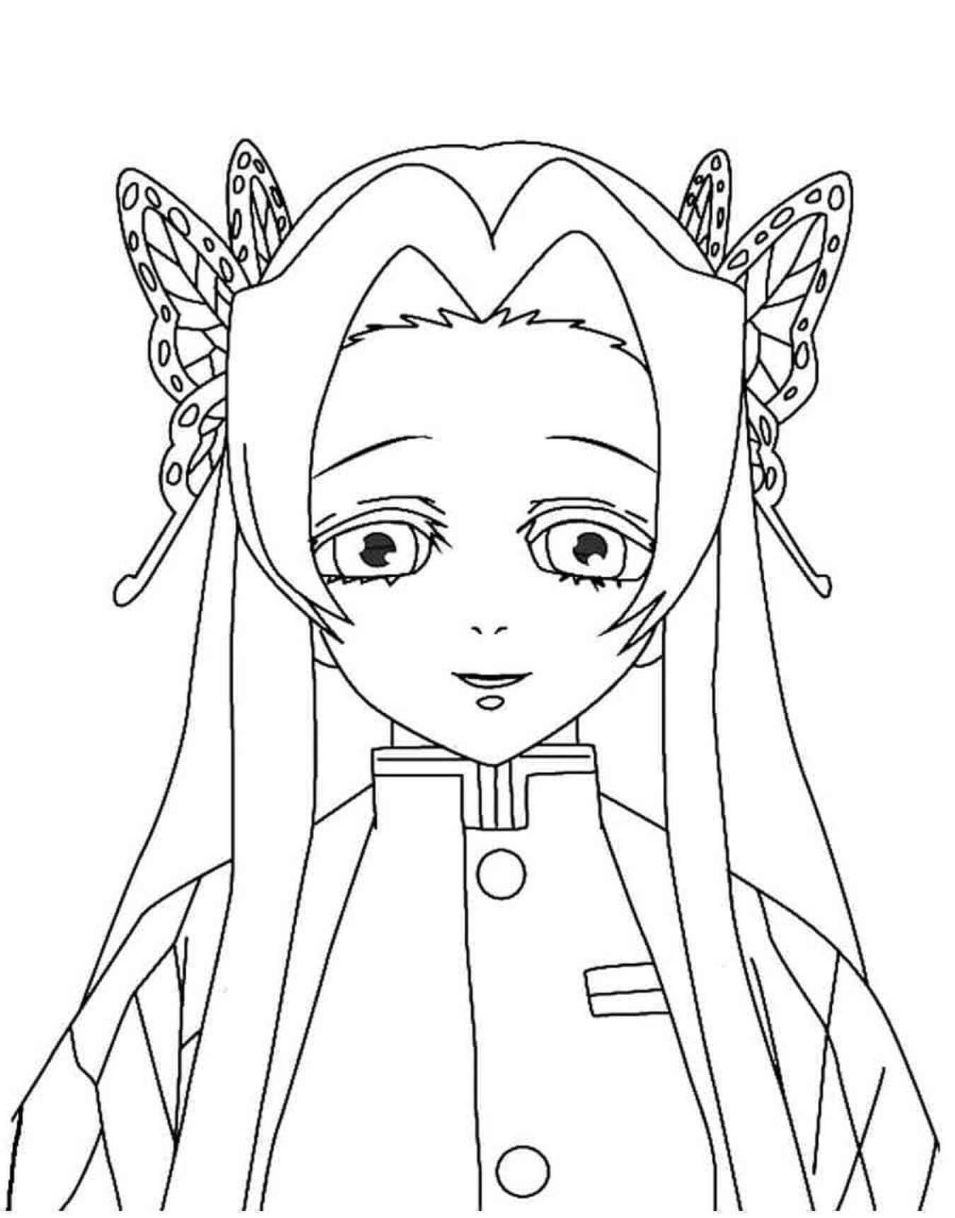 Desenho de Demon Slayer para imprimir