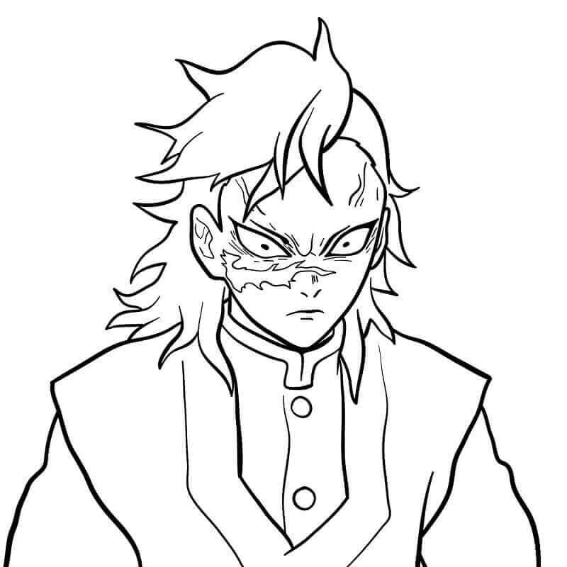 Desenho de Demon Slayer para imprimir