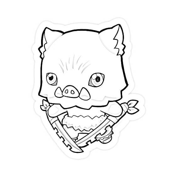 Desenho de Demon Slayer para imprimir