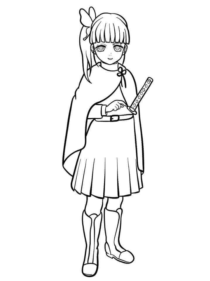 Desenho de Demon Slayer para imprimir