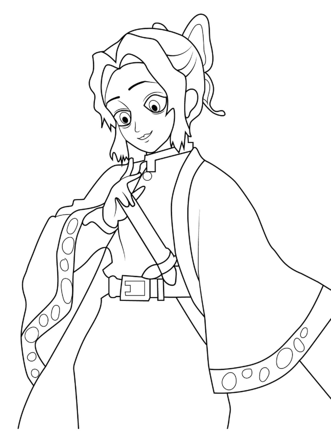 Desenho de Demon Slayer para imprimir