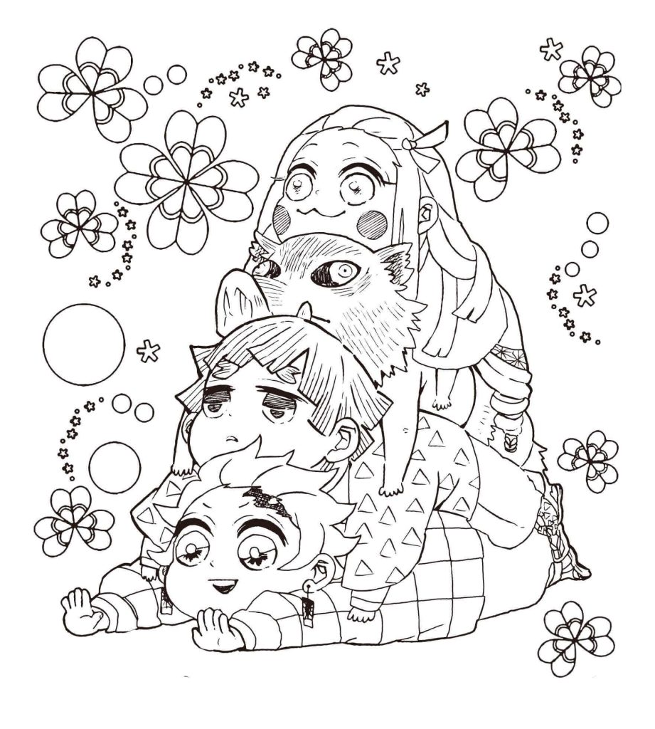 Desenho de Demon Slayer para imprimir