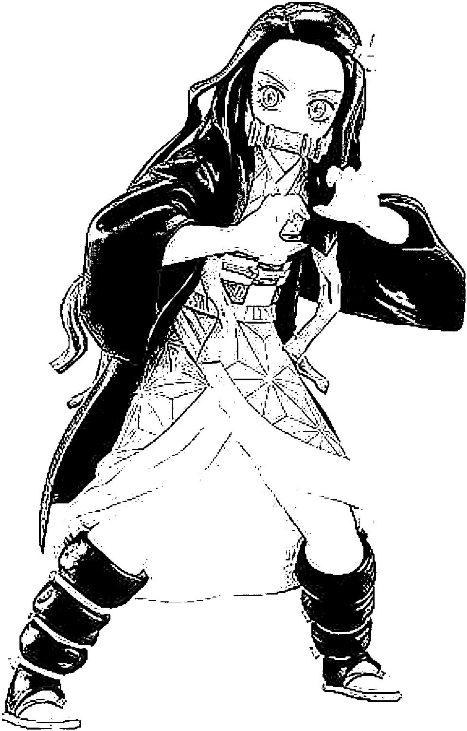Desenho de Demon Slayer para imprimir