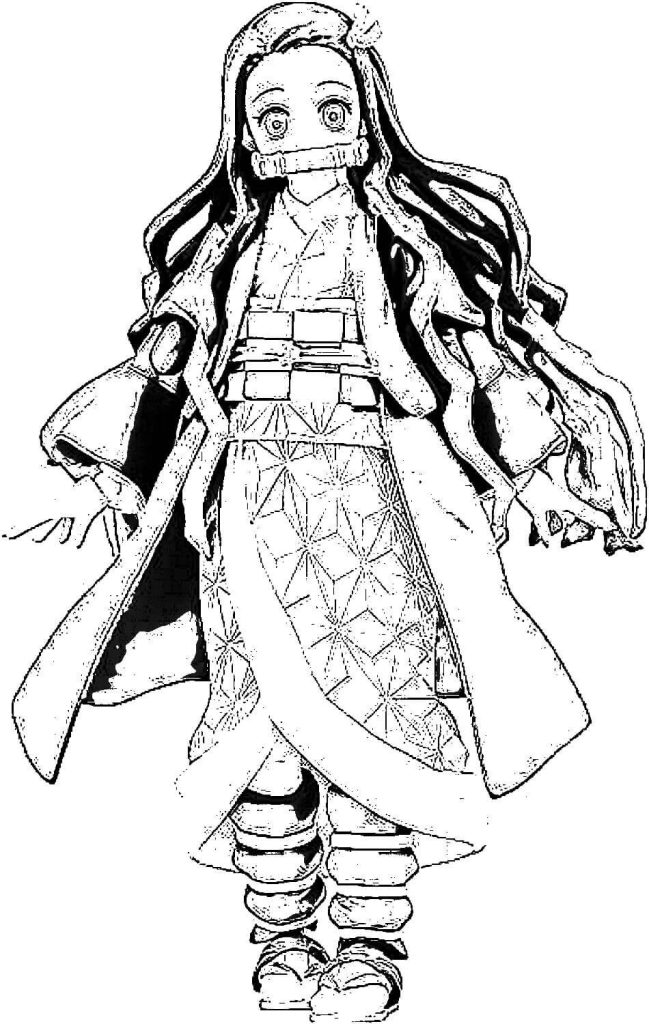 Desenho de Demon Slayer para imprimir
