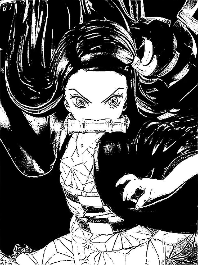 Desenho de Demon Slayer para imprimir