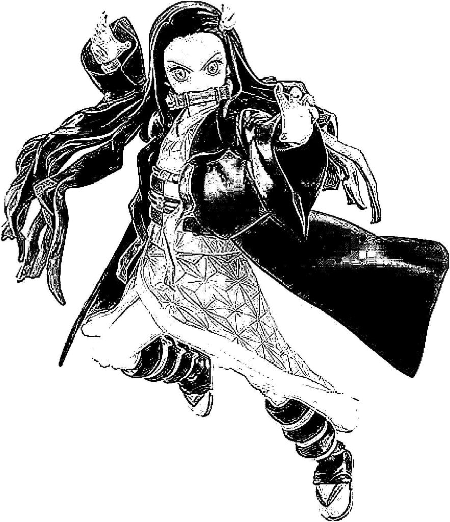 Desenho de Demon Slayer para imprimir