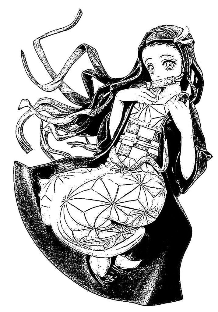 Desenho de Demon Slayer para imprimir