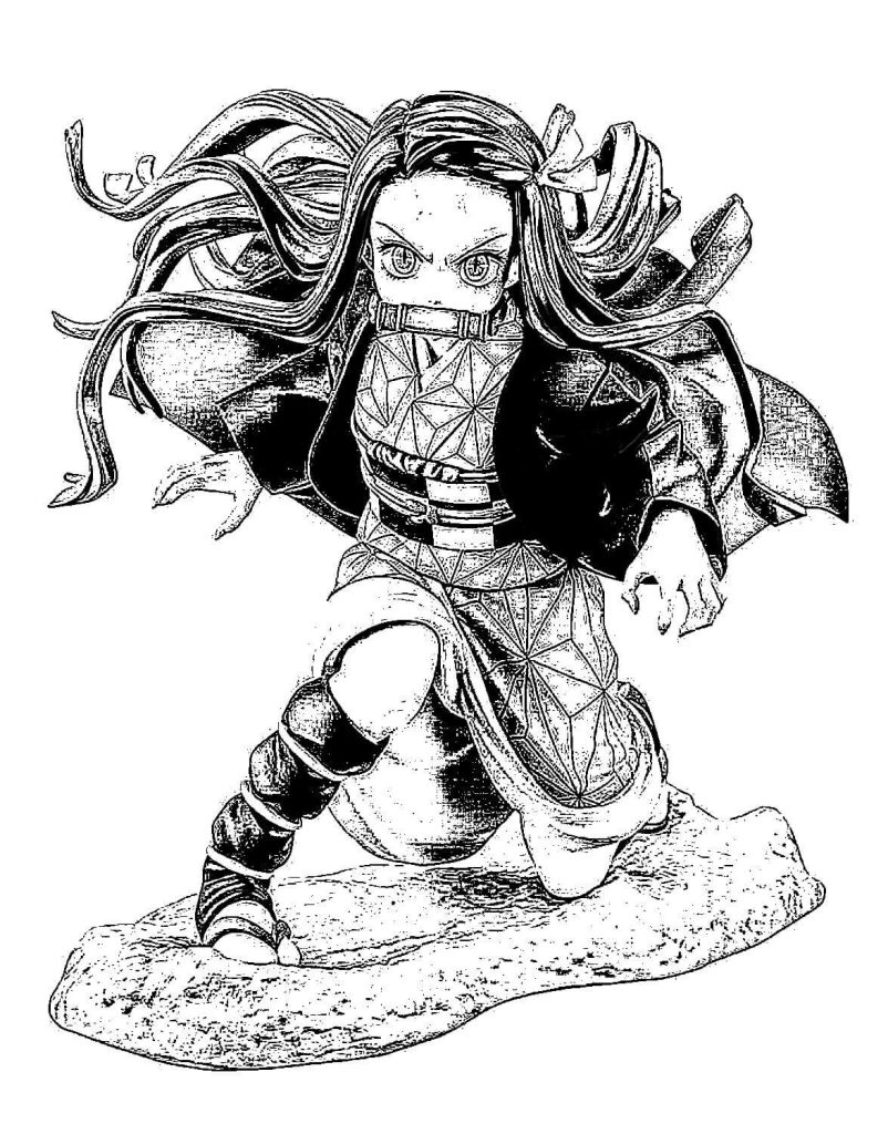Desenho de Demon Slayer para imprimir