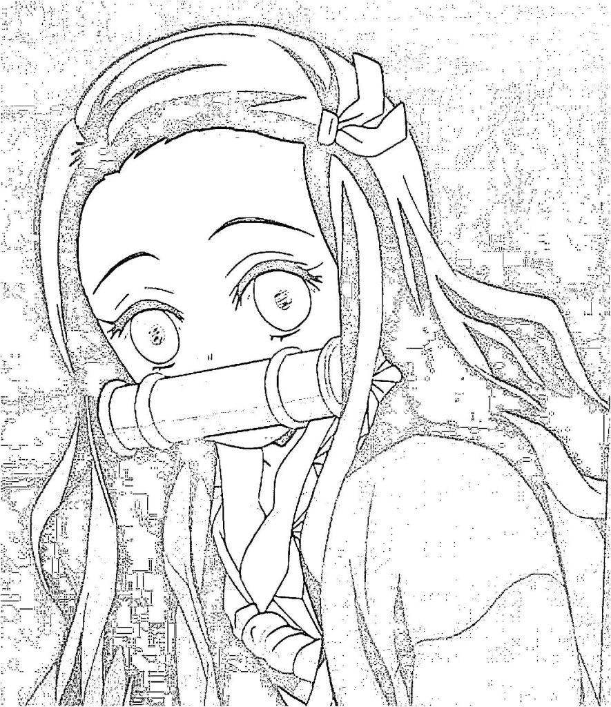 Desenho de Demon Slayer para imprimir