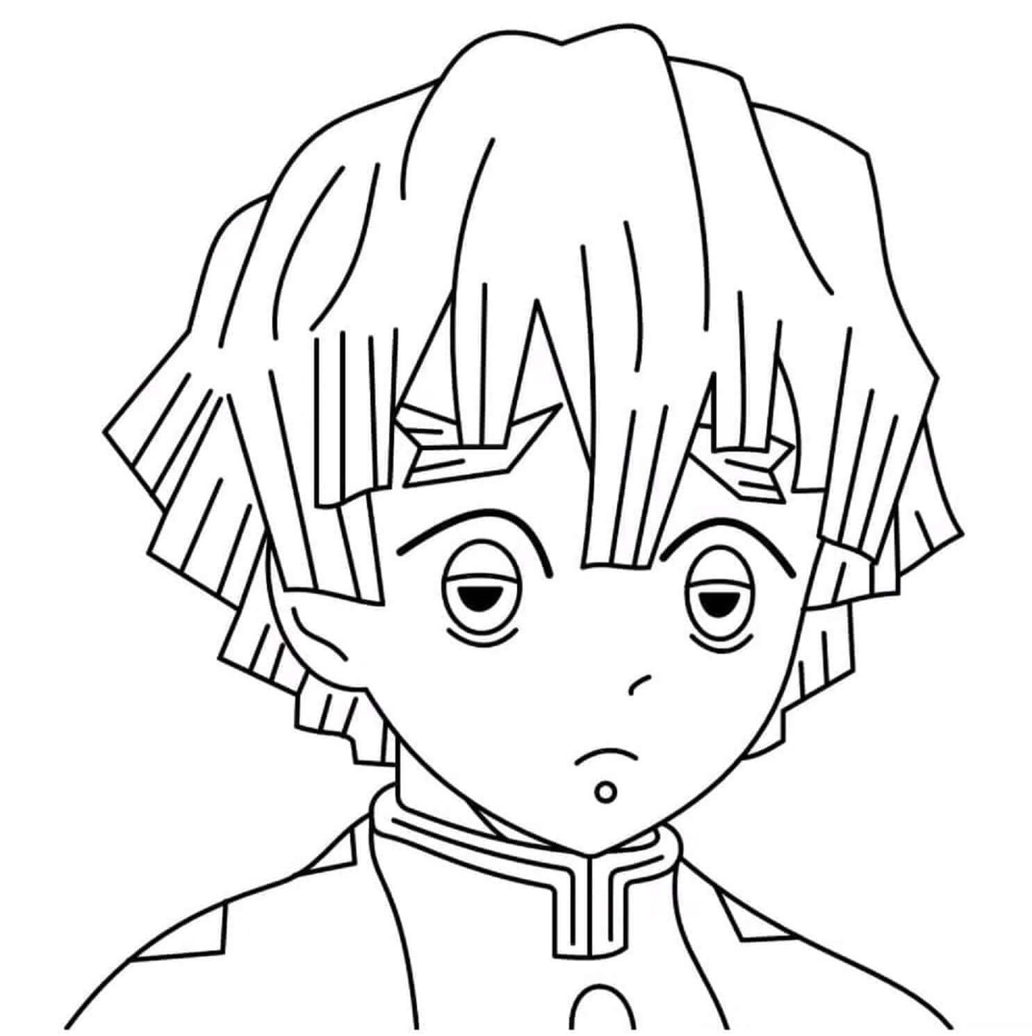 Desenho de Demon Slayer para imprimir