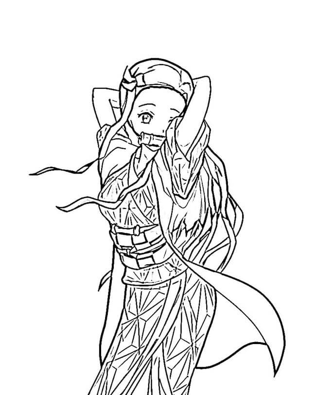 Desenho de Demon Slayer para imprimir