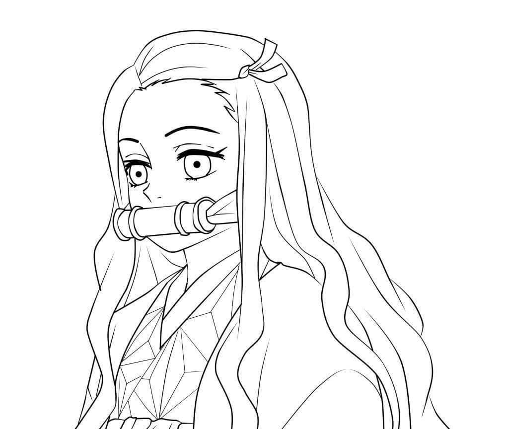 Desenho de Demon Slayer para imprimir