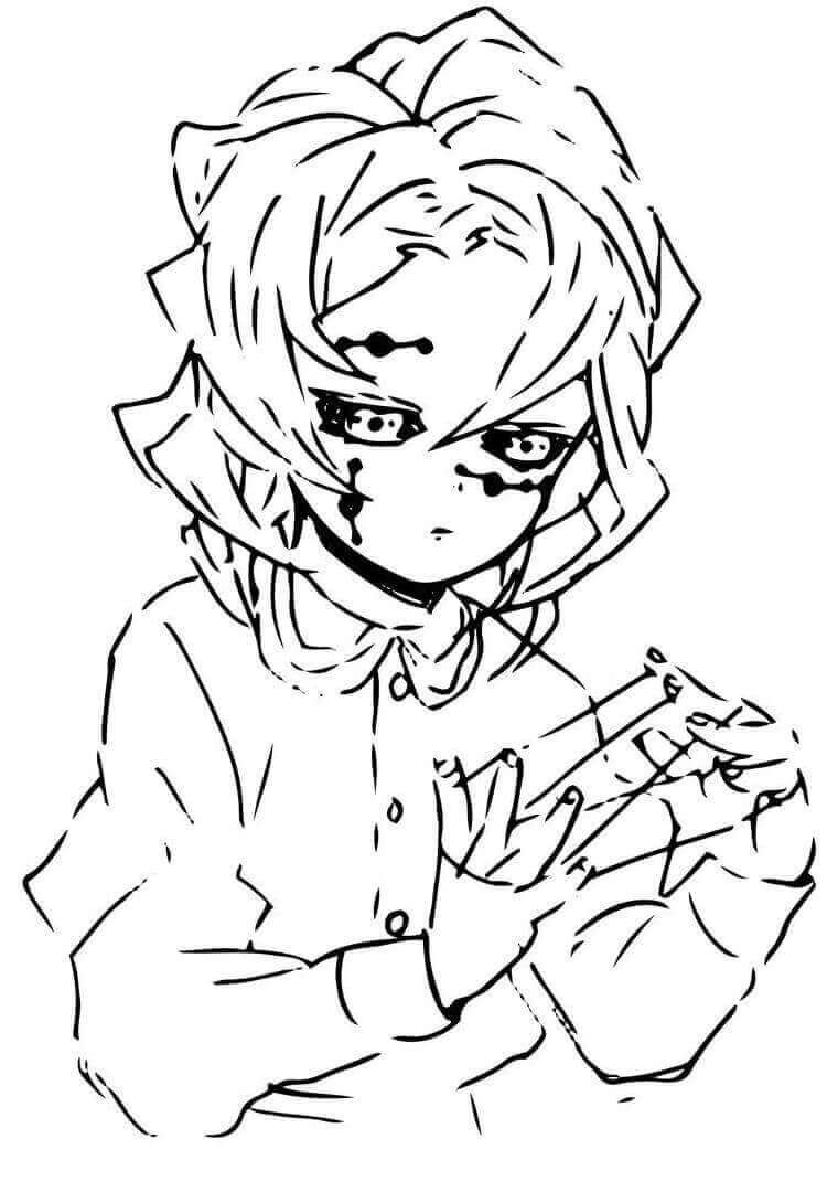 Desenho de Demon Slayer para imprimir