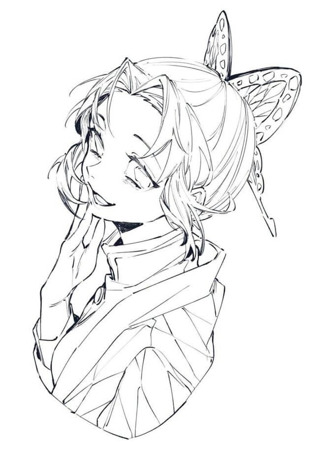 Desenho de Demon Slayer para imprimir