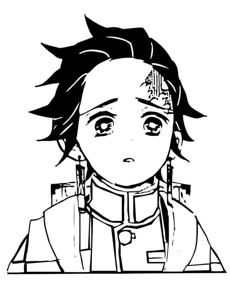 Desenho de Demon Slayer para imprimir