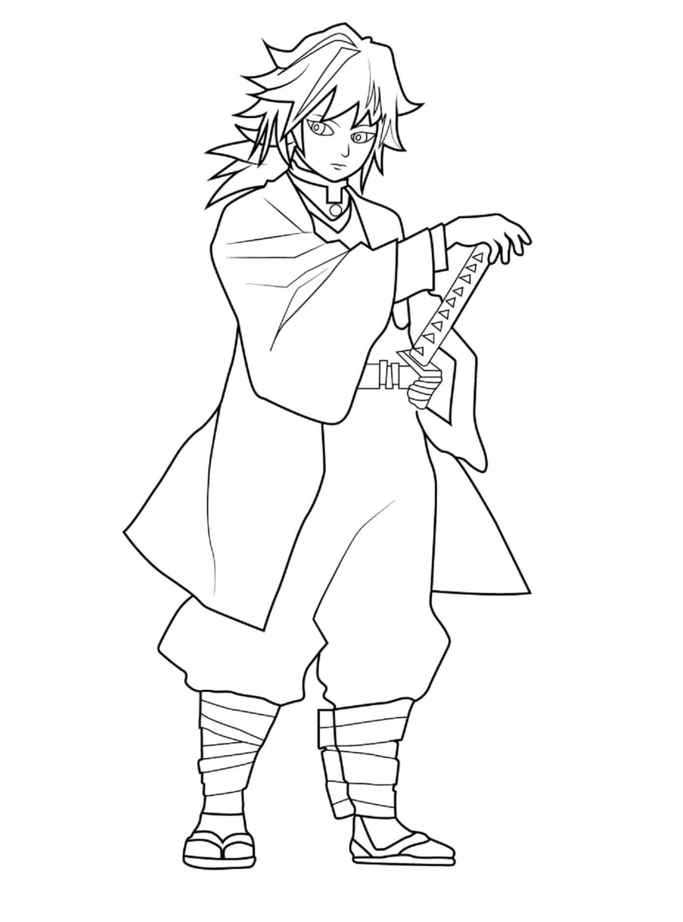 Desenho de Demon Slayer para imprimir