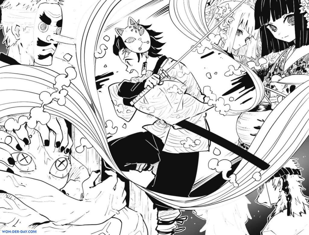 Desenho de Demon Slayer para imprimir