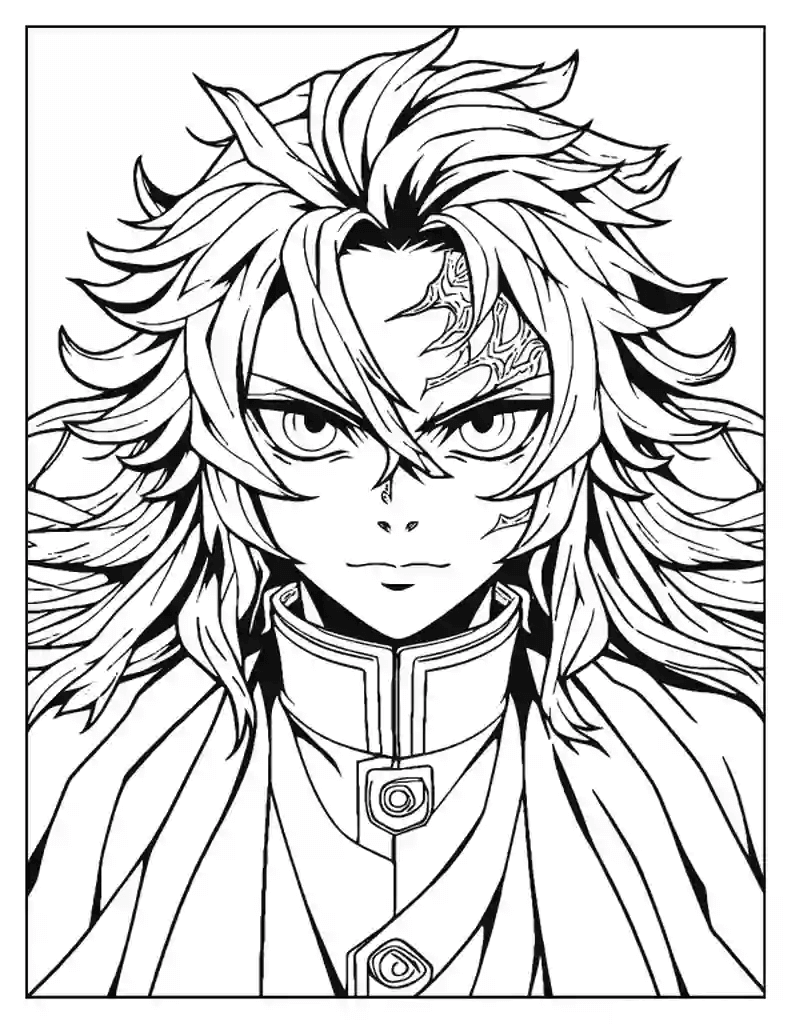 Desenho de Demon Slayer para imprimir