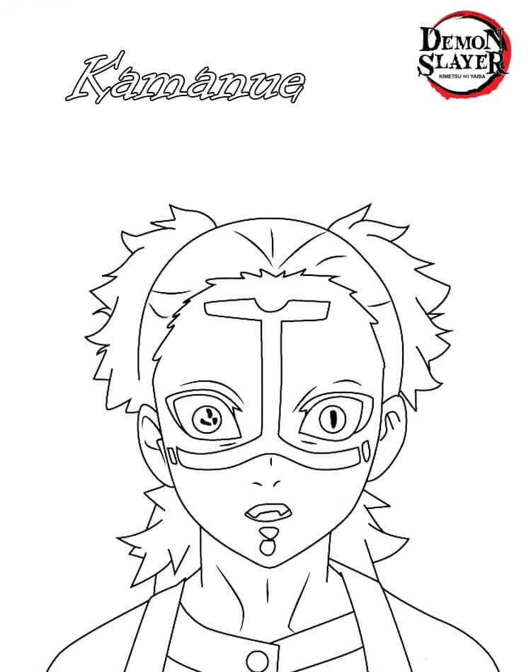 Desenho de Demon Slayer para imprimir