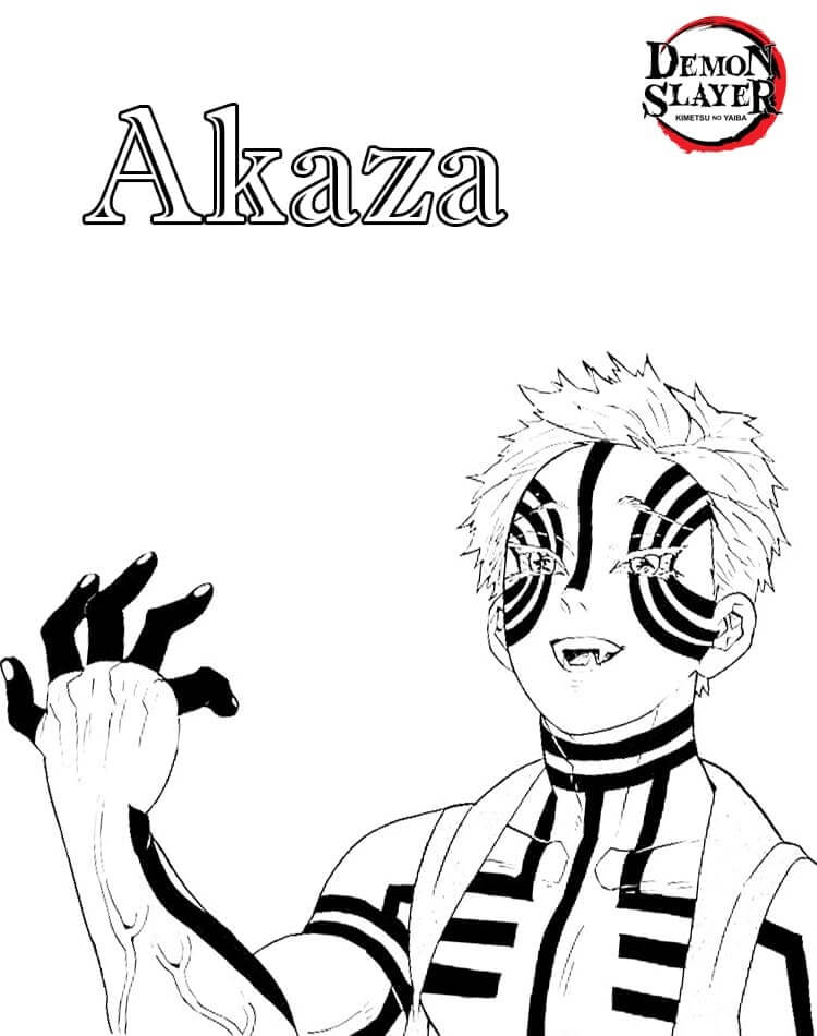 Desenho de Demon Slayer para imprimir