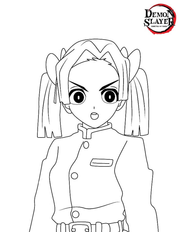 Desenho de Demon Slayer para imprimir