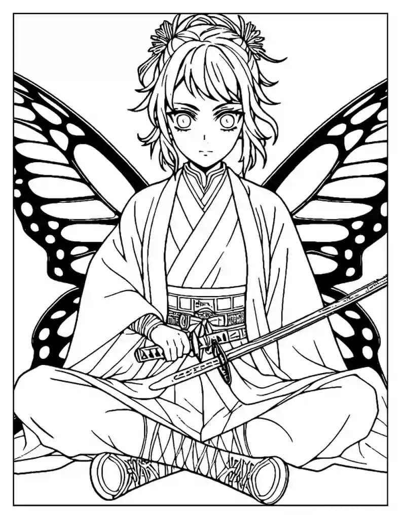 Desenho de Demon Slayer para imprimir