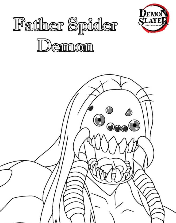 Desenho de Demon Slayer para imprimir