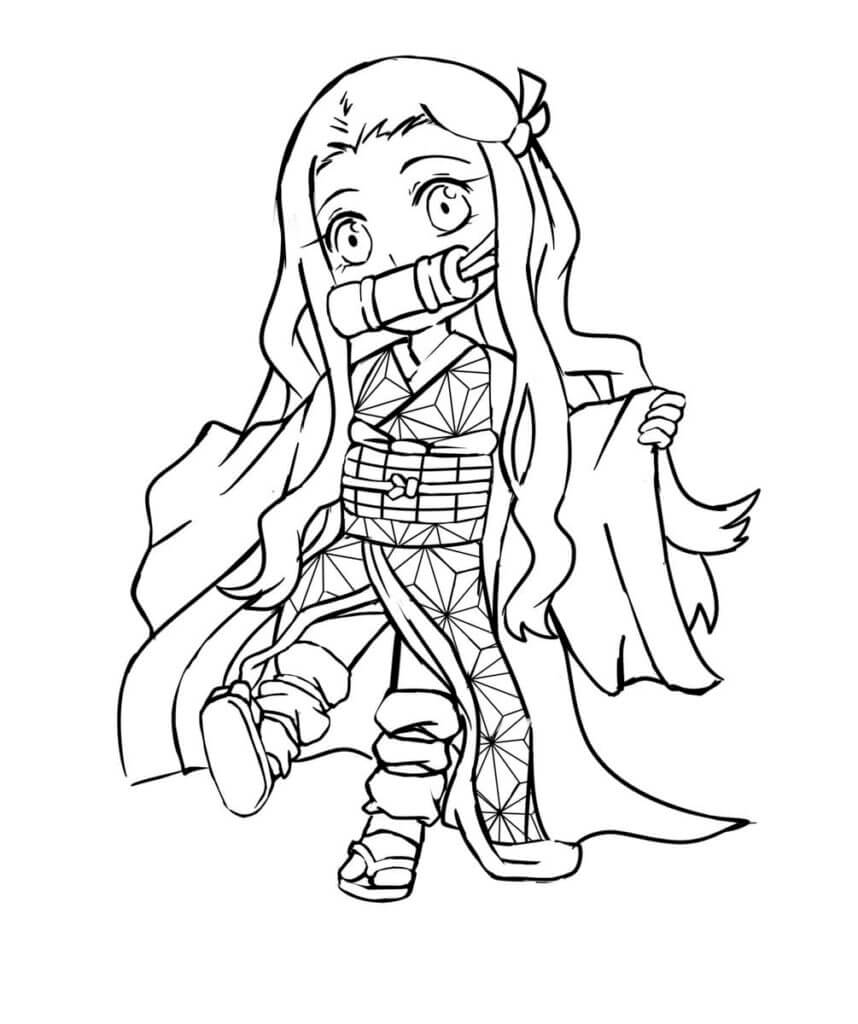 Desenho de Demon Slayer para imprimir