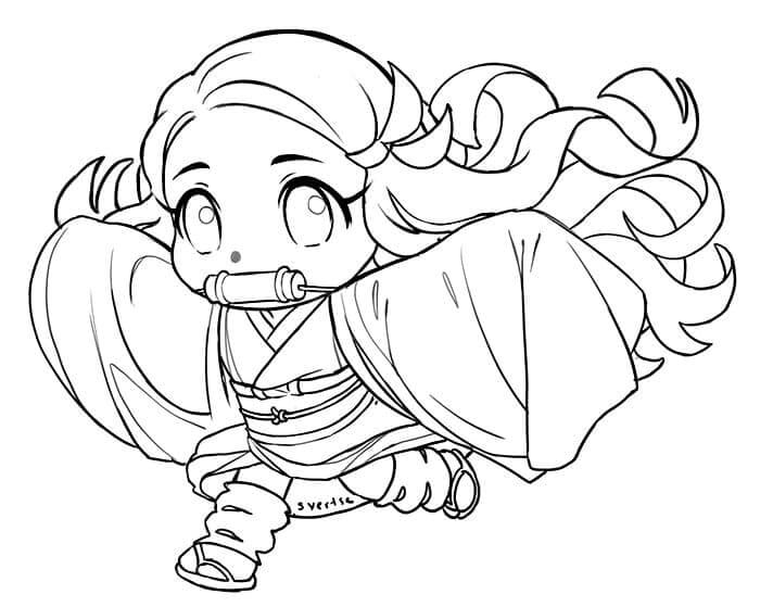 Desenho de Demon Slayer para imprimir