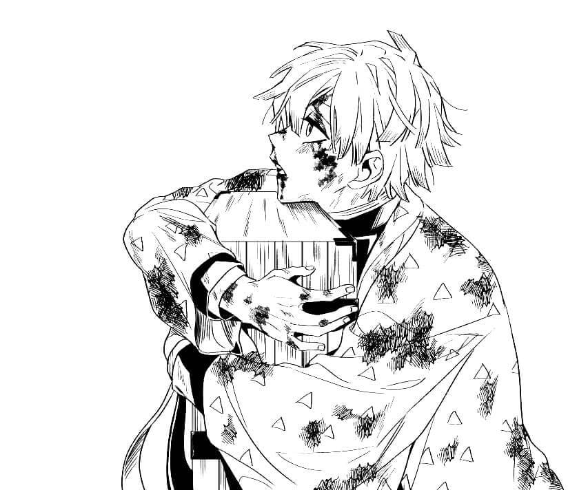 Desenho de Demon Slayer para imprimir