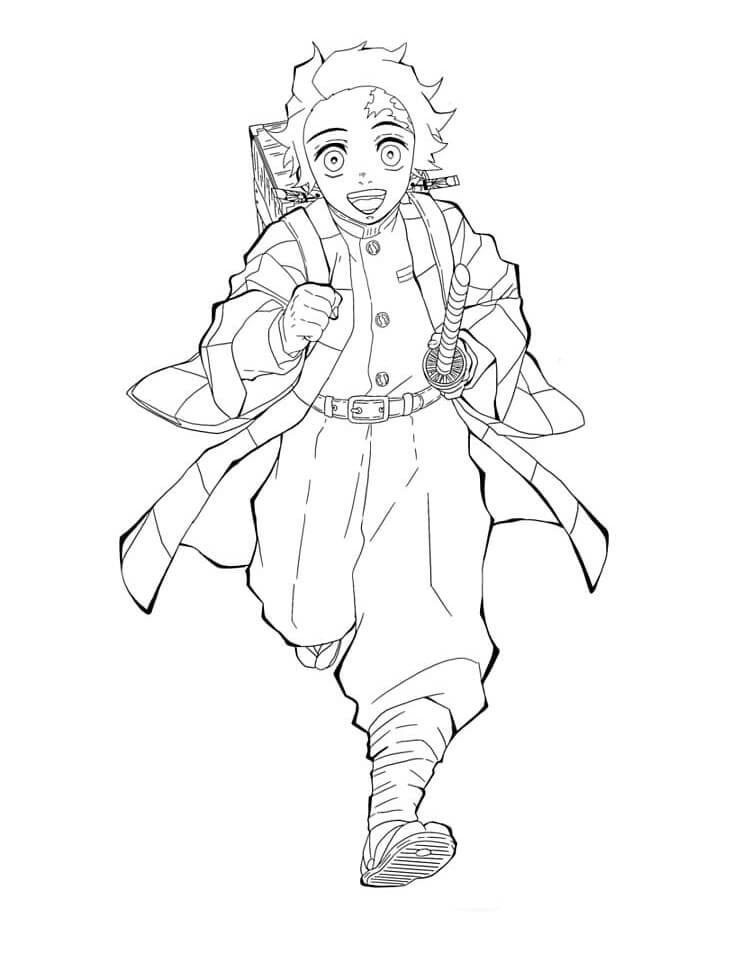 Desenho de Demon Slayer para imprimir