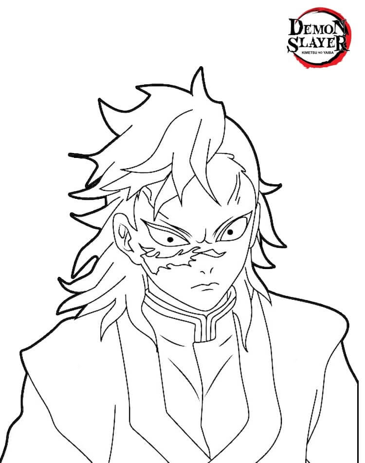 Desenho de Demon Slayer para imprimir