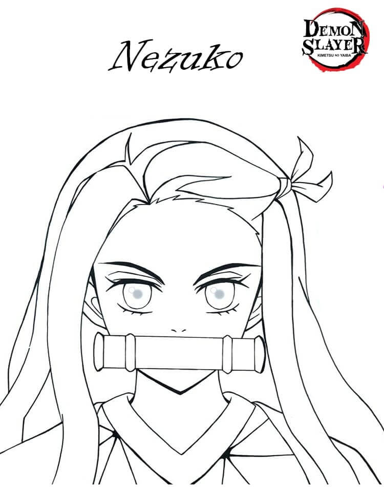 Desenho de Demon Slayer para imprimir