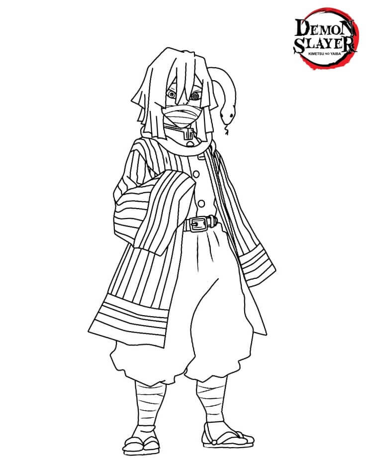 Desenho de Demon Slayer para imprimir