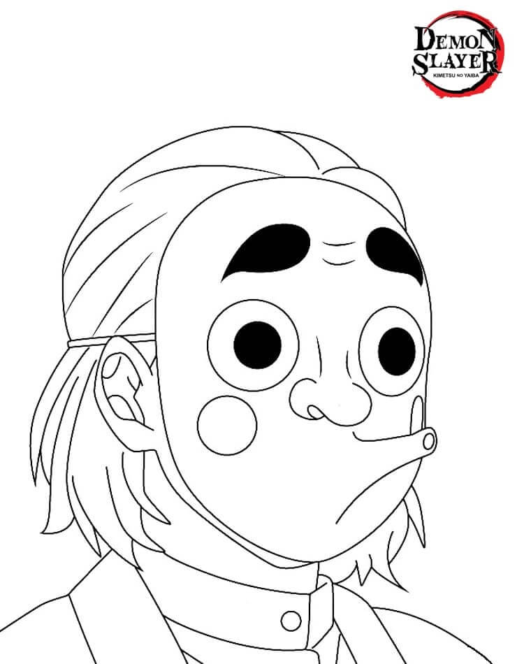 Desenho de Demon Slayer para imprimir