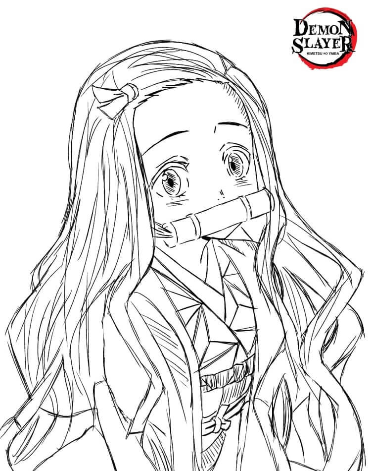 Desenho de Demon Slayer para imprimir