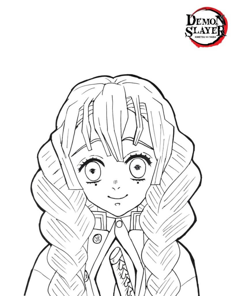 Desenho de Demon Slayer para imprimir
