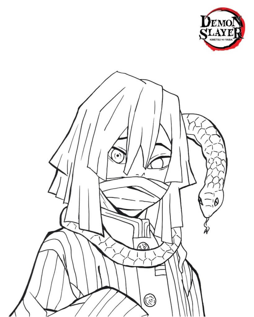 Desenho de Demon Slayer para imprimir