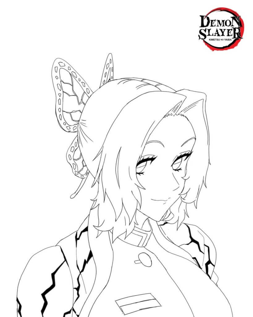 Desenho de Demon Slayer para imprimir