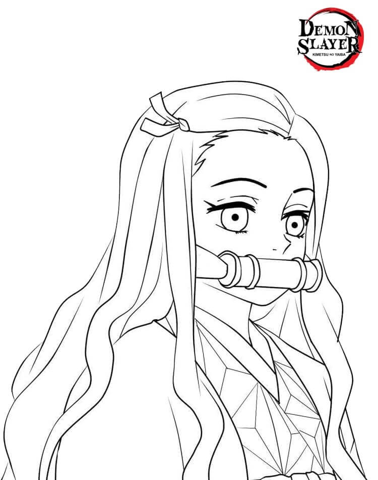 Desenho de Demon Slayer para imprimir