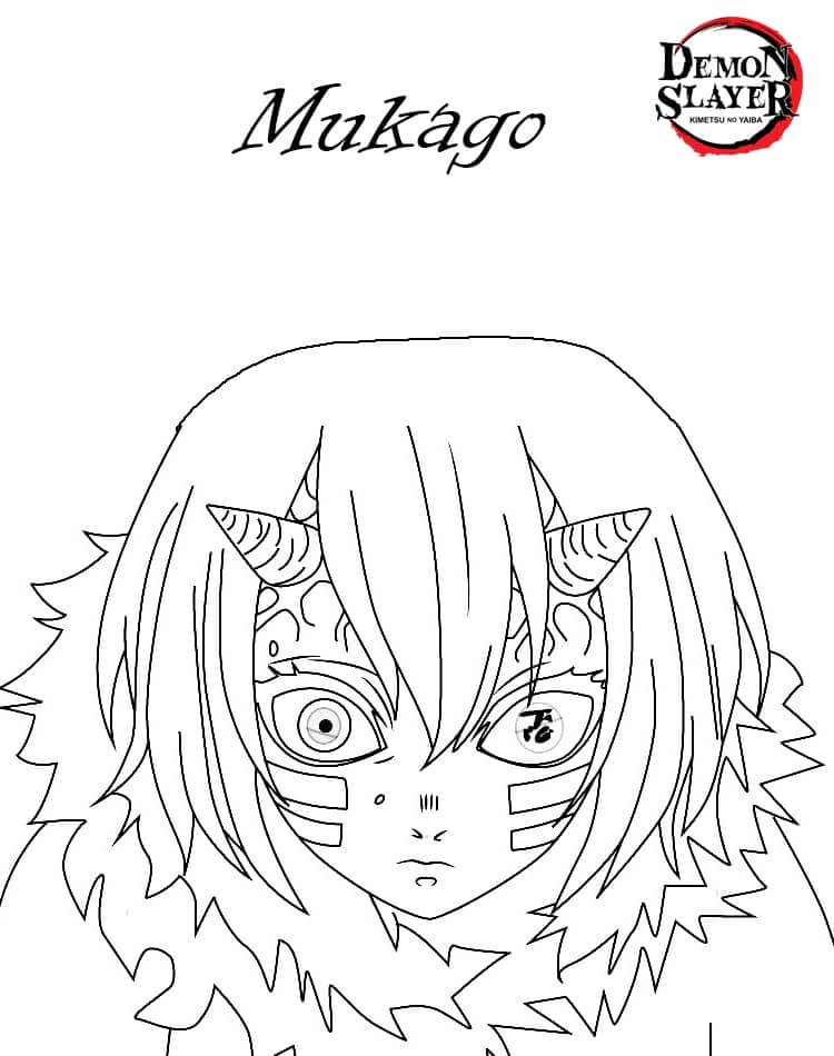 Desenho de Demon Slayer para imprimir
