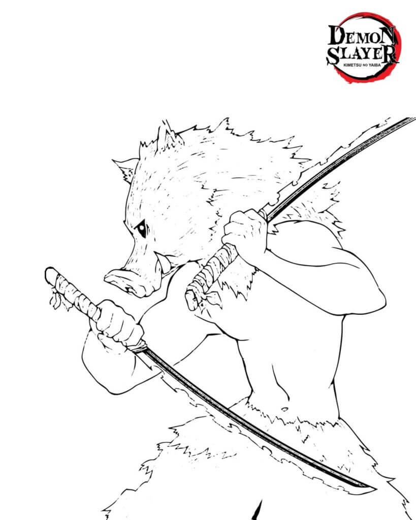 Desenho de Demon Slayer para imprimir