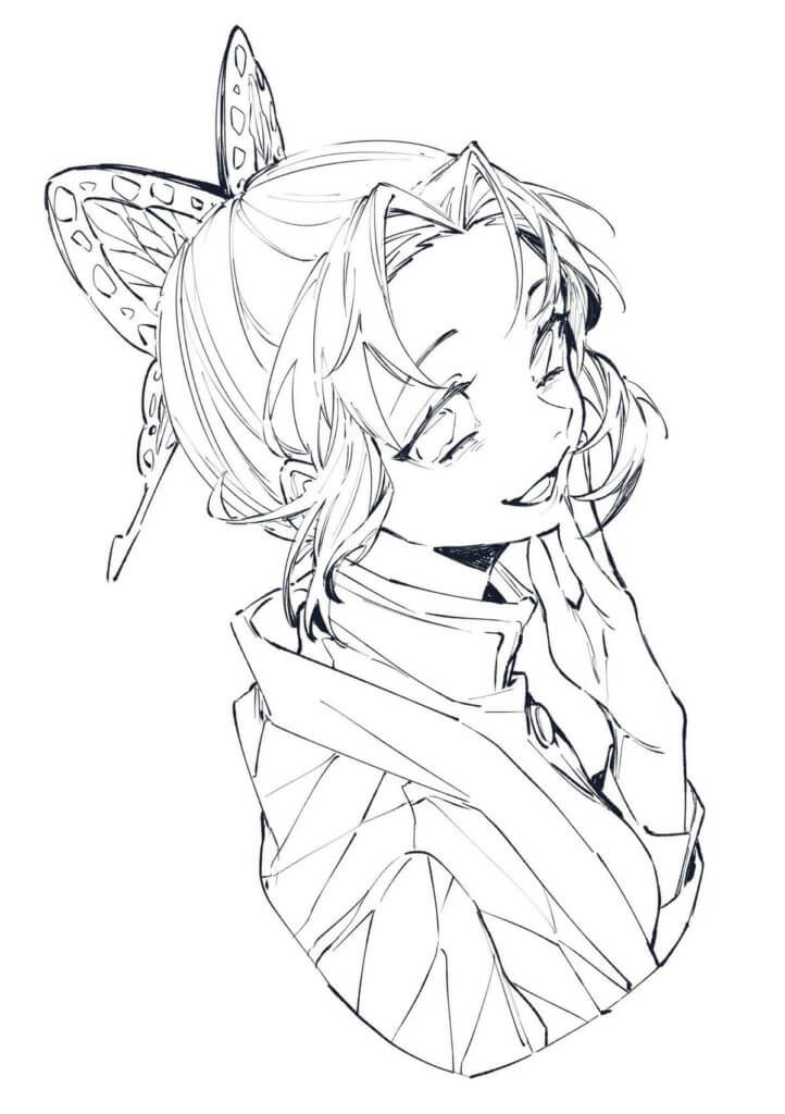 Desenho de Demon Slayer para imprimir
